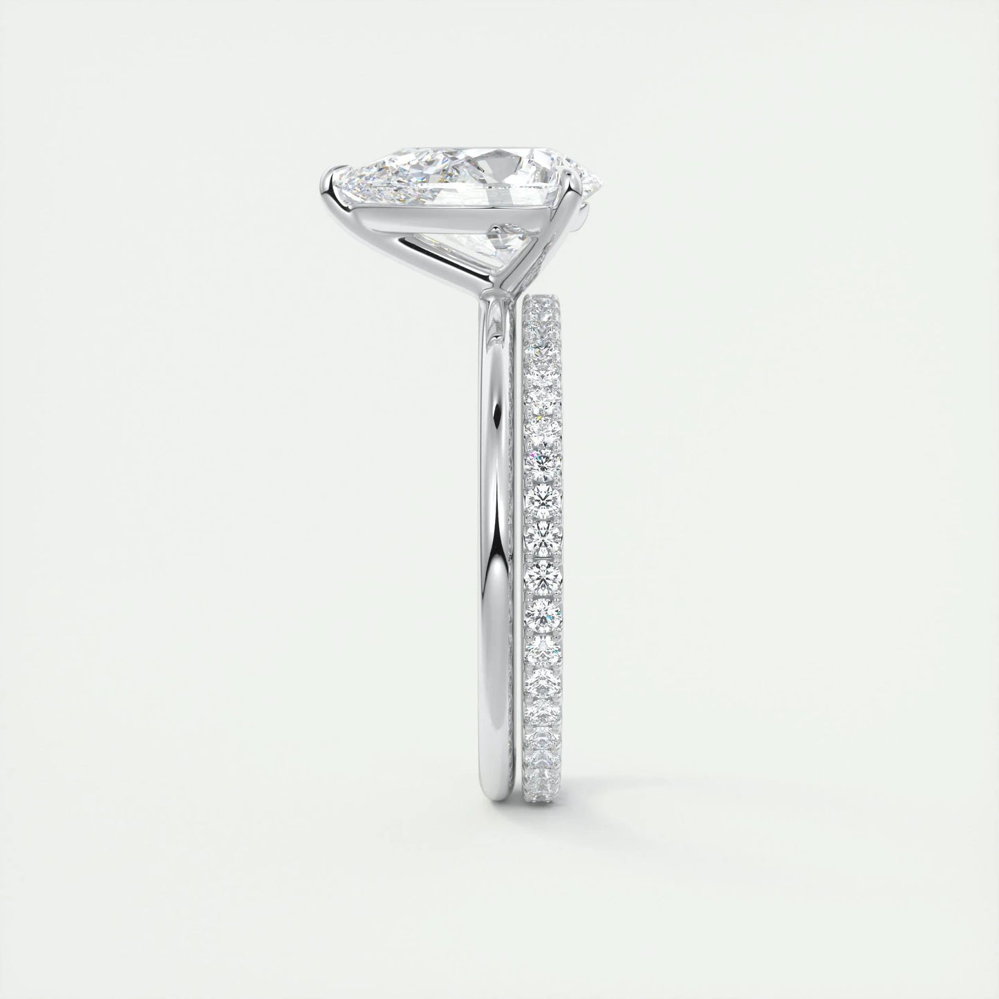 1.93 CT Pear Solitaire Lab Grown Diamond Engagement Ring